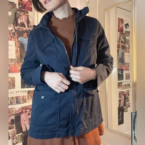 VINTAGE Gap Utility Jacket Navy size M - Picture 2 of 7